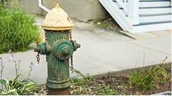 A fire hydrant, representing fire safety as a factor.